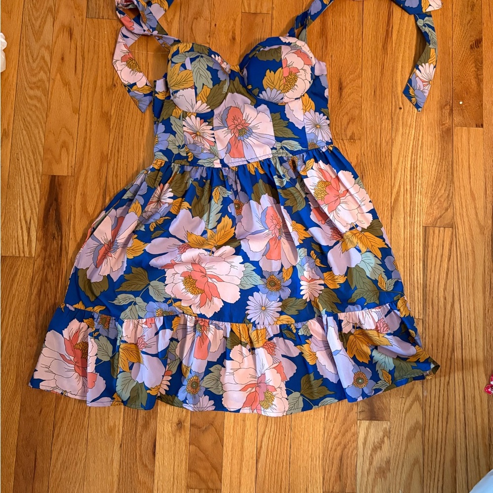 Floral Blue Dress